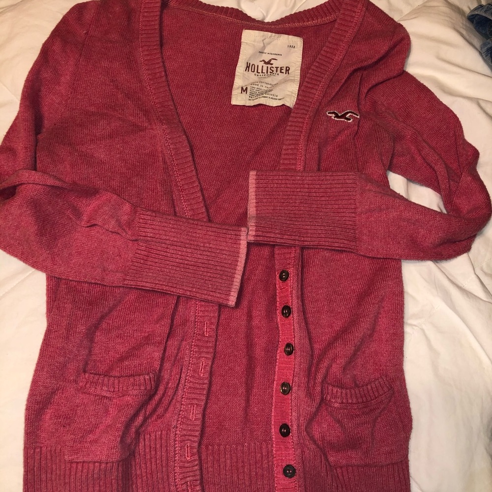 Pink hollister button up